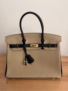H Special Order (HSS) Birkin 30 Beton Black Togo noir GHW horseshoe stamp